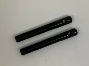 2 Aluminum Hood Pins - Black Flip Over Style Ford Chevy Mopar Universal - Picture 1 of 1