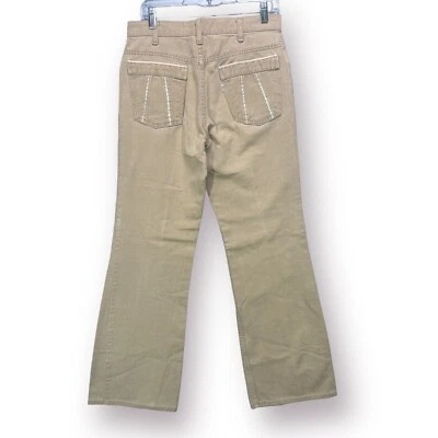 70s VTG Levi’s White Tab Wide Flare Khaki Soft Denim Jeans Measure 31x31 Hippie - Image 1 of 4