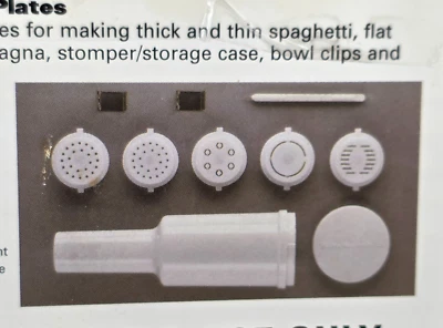 Kitchen Aid 5 + 1 FGA Pasta Maker Plates Mixer Attachments + Storage Stomper - Image 1 of 4