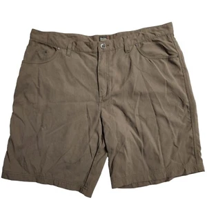 Royal Robbins Mens Size 40 Hiking Nylon Green Brownish Flat Front Shorts - Picture 1 of 7