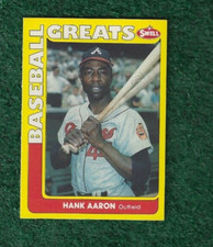 HANK AARON - MLB HOF - 1991 SWELL BASEBALL GREATS - CARD # 102 - ATLANTA BRAVES