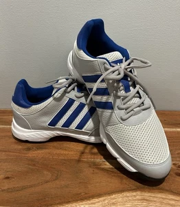 Zapatos de golf Adidas Traxion blancos azules reales con cordones bajos para hombre talla 10 - Imagen 1 de 8