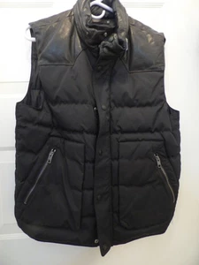 New with Tags, Coach Men, Nylon and Leather Vest, Black, Medium - Picture 1 of 11