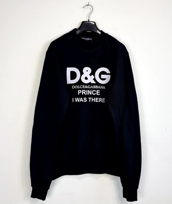 Dolce&Gabbana Mainline Prince I Was There Hombres Negro Cuello Redondo Sudadera Talla L Foto 1 de 4