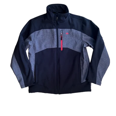 Snozu Performance Soft Shell Black Grey Full Zip Lined Jacket Boys Sz 14-16 - Image 1 of 4