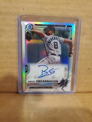 2021 Bowman Chrome Prospects Breidy Encarnacion Auto Card #CPA-BE White Sox - Image 1 of 2