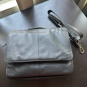 Visconti Harvard Echtleder Messenger Bag schwarz Laptop Büro Reise schön - Bild 1 von 10