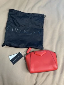 Givenchy Mini Crossbody Bag, Red Leather with Dust Bag New - Picture 1 of 8