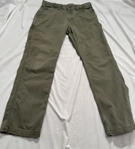 Pantalones Carhartt Para Hombres 32x31 Verde Utilidad Carpintero Ropa de Trabajo Martillo Lazo Lona - Imagen 1 de 11