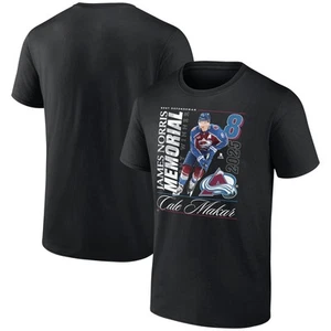 Men's Cale Makar Black Colorado Avalanche 2025 Norris Trophy Winner T-Shirt - Picture 1 of 4