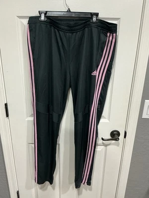 NWOT Adidas Climacool Tiro Training Pants grey with 3 pink stripes 2XL - Image 1 of 4