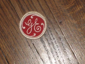 GE vintage, patch, red  backround,60's , new old stock 2" widex2" high circle - Picture 1 of 1