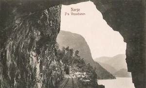 Postcard Norway Fra Vossebanen Railroad c1907-15 Printed in Germany Unused - Imagen 1 de 1