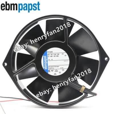 Ebmpapst 7114N Axial Fan DC 24V 0.5A 12W 172*150*38MM 2Wire Cabinet Cooling Fan - Image 1 of 4