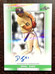 2019 LEAF PERFECT GAME DANIEL SUSAC GREEN SHIMMER ROOKIE AUTO #1/1 - Picture 1 of 2