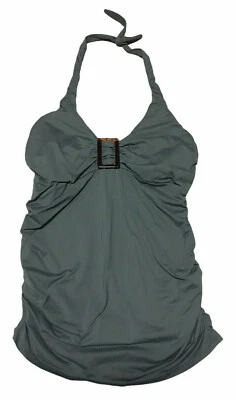 Women's Ladies *MIMI* Maternity Sleeveless Halter Top Size Small Green Stretchy - Image 1 of 4