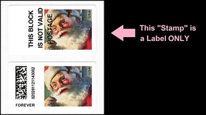 US CVP109 CVPT25 Sparkling Santa Kiosk ATM F Not Valid vert pair MNH 2018 - Picture 1 of 1