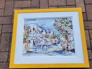 Dego (Denis Gauthier) Original Signed Painting On Canvas Framed Key West Florida - Picture 1 of 15