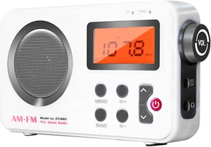 AM FM Radio, Shower Radio, Portable Mini Stereo Radio with Earphone Port, LCD Di - Picture 1 of 7