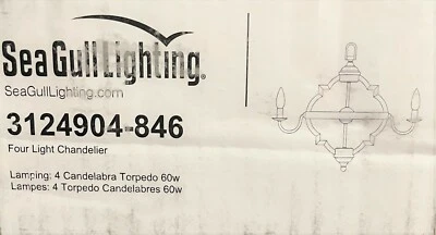 Sea Gull Lighting 3124904-846 Socorro 4 Light 22 inch Stardust Chandelier  - Image 1 of 2