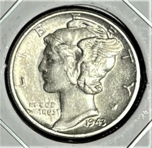 1943 S Mercury Dime  90% Silver XF Extra Fine to AU - Picture 1 of 2