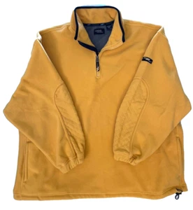 Izod Perform X Women's 1/4 Zip Fleece Pullover Jacket slash pocket sz 1X–Yellow - Picture 1 of 10