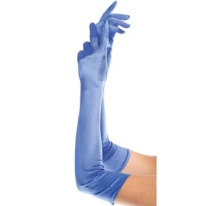 Royal Blue Satin Gloves Long Over Elbow Length Evening Prom Costume 8812-57 - Picture 1 of 1
