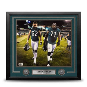 Jason Peters w/ Kelce Philadelphia Eagles Autographed 11x14 Framed Photo Beckett - Picture 1 of 2