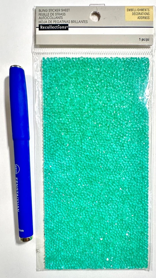 Green Beaded Block Stickers Scrapbooking Card Embellishment Recollections - Image 1 of 1