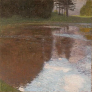 Tranquil Pond, Gustav Klimt, Wall Decor Art Print 14" x 11"    1077 - Picture 1 of 1