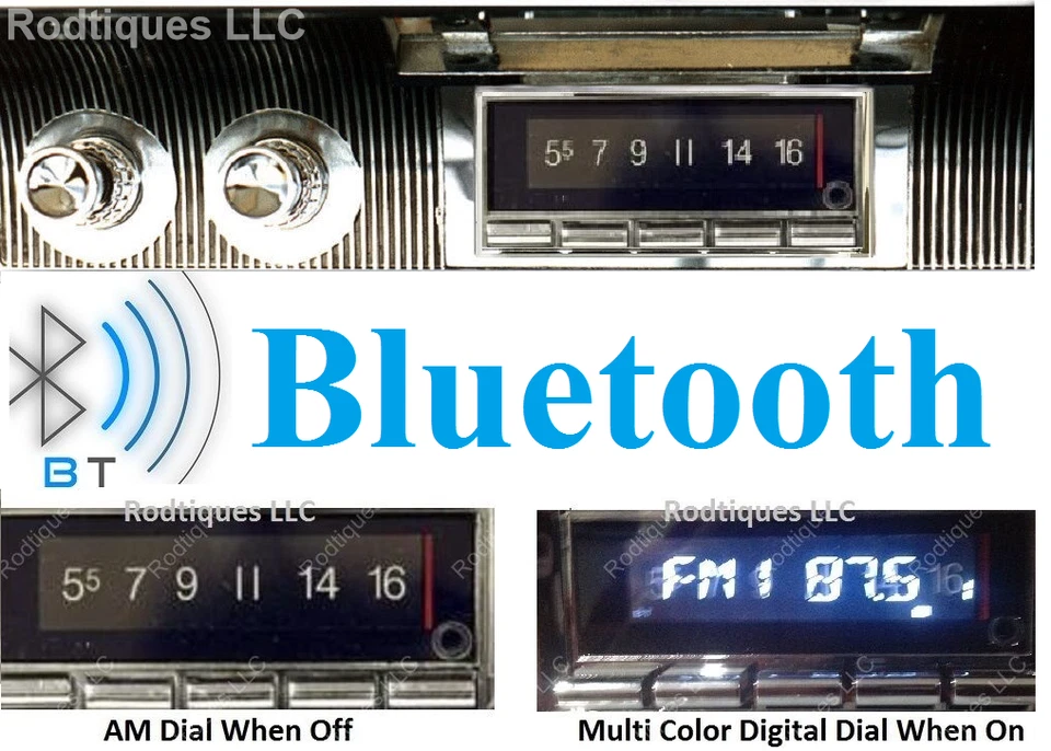1964 Cutlass F85 Bluetooth Stereo Radio Multi Color Display USA 740