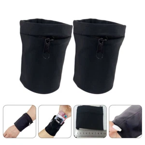 2Pcs Sports Wrist Bag Ankle Wallet Pouch Running Telephone Holder Storage Bag - Picture 1 of 12