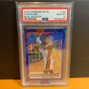 Donruss Optic 2020 - Saddiq Bey #169 RC Blue Velocity - Detroit Pistons PSA 10 - Imagen 1 de 6