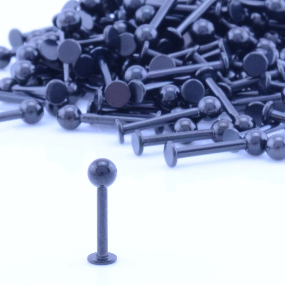 Labret-Stange mit Kugel Lippen Piercing Ohrstecker Monroe Tragus Helix Backe - Bild 1 von 1