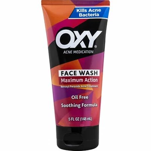 Oxy Acne Medication Face Wash Benzoyl Peroxide Oil Free Soothing 5oz Pack of 6 - Picture 1 of 2