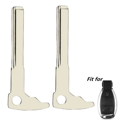 2Pcs Uncut Emergency Insert Key Blade for Mercedes Benz CLK GLK GLA CLA CLS Foto 1 de 4