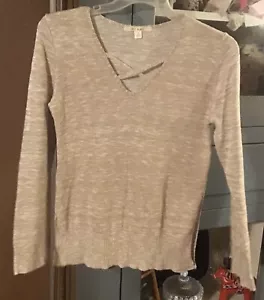 Blusa Pullover Miami Mujer Tostada Mangas Largas Cuello Redondo Talla Pequeña - Imagen 1 de 2