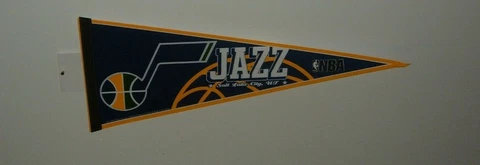 SALT LAKE CITY JAZZ  (2012)TRI ANGLE 12" X 30" FELT WALL PENNANT NEW NBA Cover