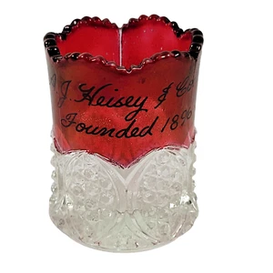 Soporte para palillo de dientes A.H. HEISEY & CO FUNDADO EN 1896 rubí destellado - Imagen 1 de 5