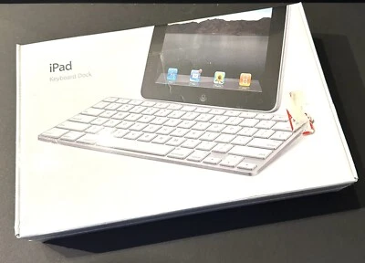Apple iPad White Plug & Play Quiet Keys Keyboard Dock With Manual In Box NEW - Image 1 of 4
