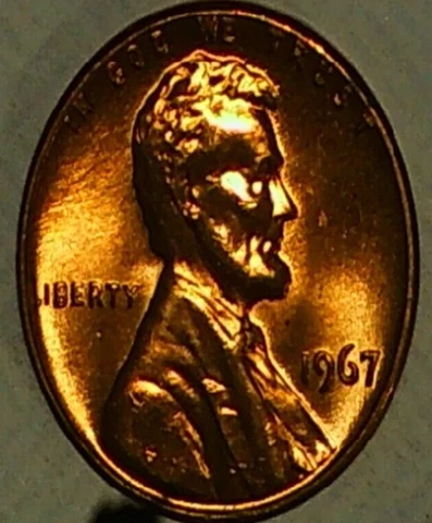 1967 P Brilliant Uncirculated (BU) Lincoln Memorial Cent (Penny) Cover
