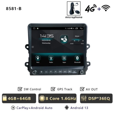 8581 4G+64G Car Radio For Porsche Cayman Boxster 718 911 918 981 991 2010-2015 - Image 1 of 4