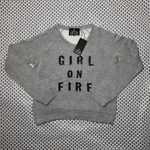 XS Capitol Couture by Trish Summerville Hunger Games GIRL ON FIRE sweatshirt