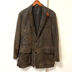 Patrick James Lammfell Distressed Look Jacke Blazer Mantel braun weich Gr. 42 - Bild 1 von 18