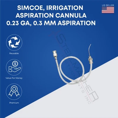 STELLMACHER INSTRUMENTS INC Simcoe Irrigation Aspiration Cannula 23ga 0.3mm Stainless Steel Ophthalmic Tool