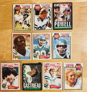 Vintage Topps Trading Cards Lot New York Jets VG-EX 1970's - '80's Gastineau - Picture 1 of 2