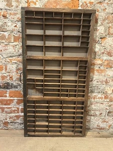 Antique Vintage Primitive Wooden Printers Drawer Letterpress Shadow Box Tray TJ8 - Picture 1 of 14