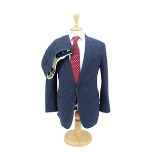J. Trajes de algodón elástico Somelos azul oscuro sin estructura Crew Ludlow 38R 31x30 - Imagen 1 de 24
