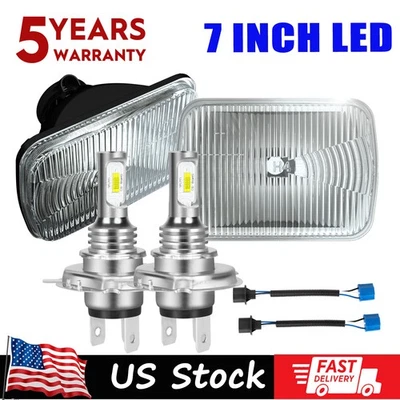 Faros LED H4 bombillas altas/bajas para camionetas Ford L9000 L800 LN700 2 piezas 7x6" 5x7 Foto 1 de 4
