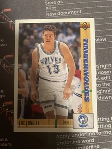 1992-93 Upper Deck - Luc Longley #105 - Picture 1 of 1